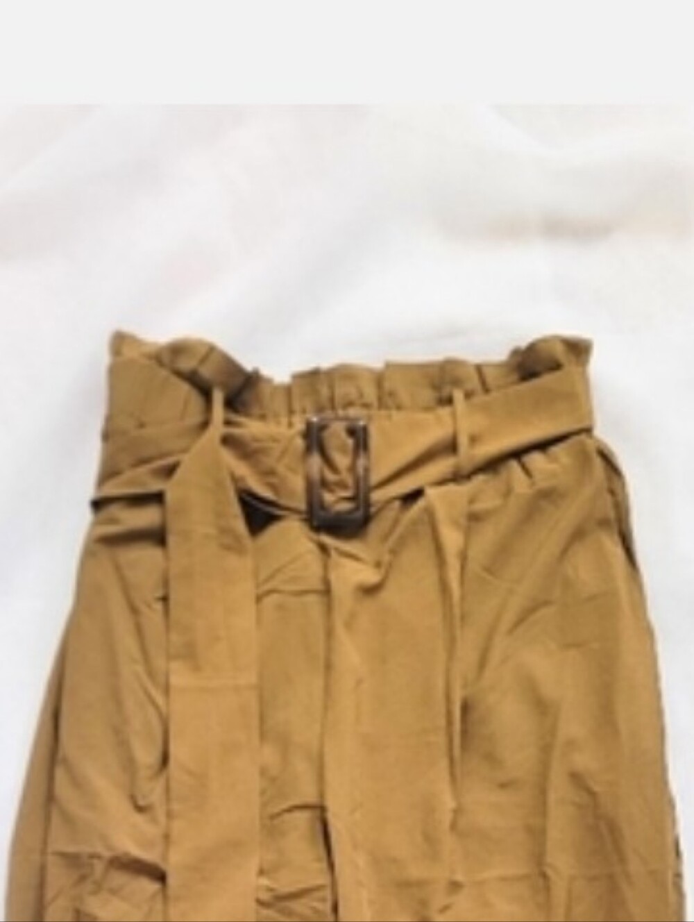 NWOT!Elevated Summer Women's Belted Lux Relaxed Fit Paper Bag Trouser Pant Large - Picture 14 of 16